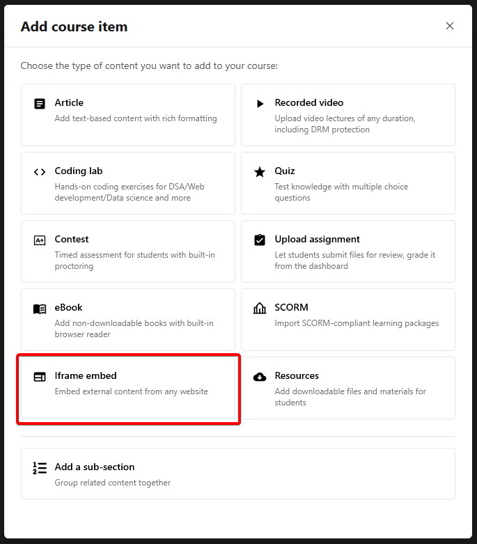 add-iframe-embed-item