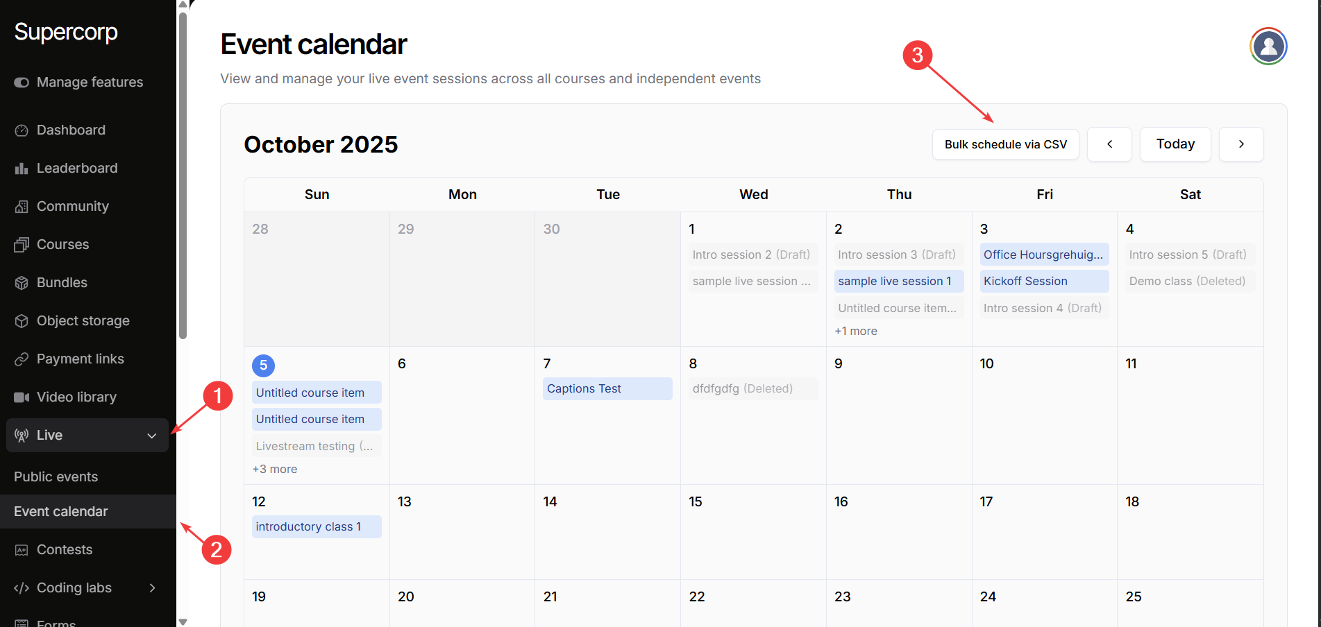 Bulk schedule steps