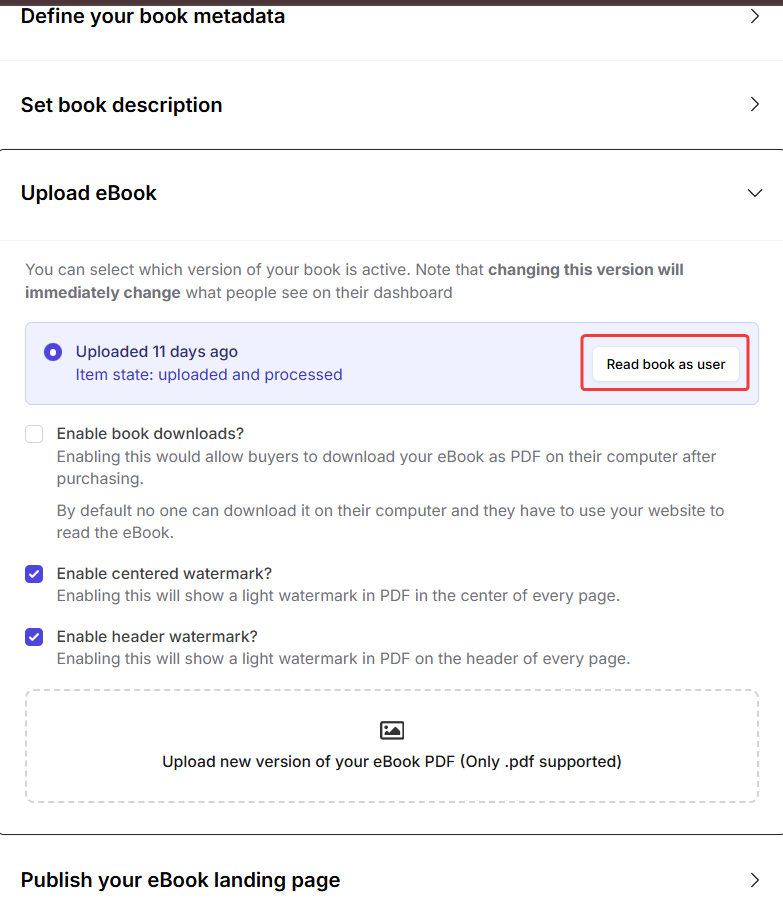 Upload ebook