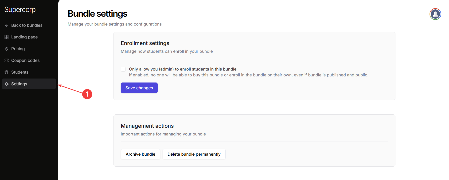Management Settings