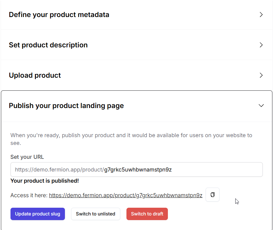Publish Product