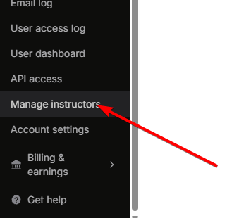 Manage Instructors